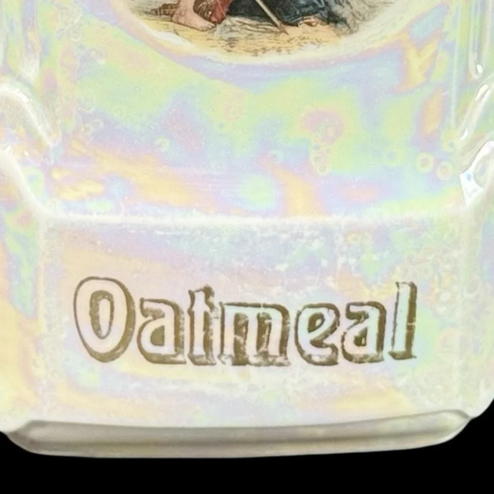 MEPOCO Wares Oatmeal Canister Iridescent Lustreware Made In Germany Vintage‎